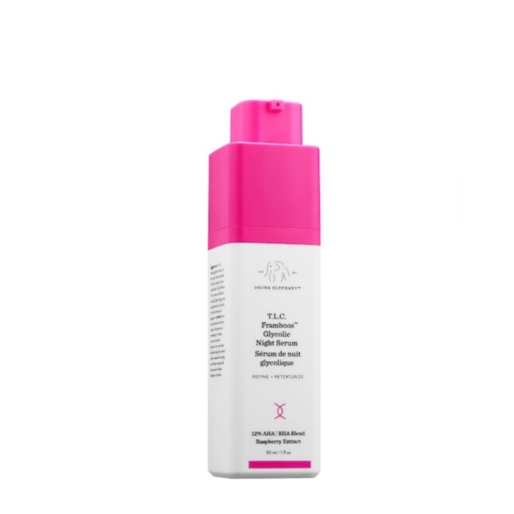 Drunk Elephant T.L.C. Framboos Glycolic Resurfacing Night Serum • 🆕 Lrg 30 ml